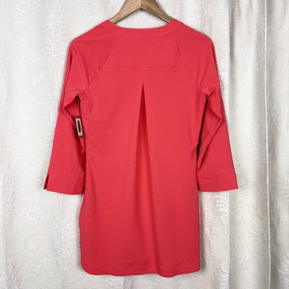 Title Nine Speed Racer 3/4 sleeve tunic textured pink quick dry UPF 50+ X-Small - Picture 6 of 9